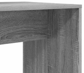 Asztal polcokkal Szürke sonoma 138.5 x 55 x 143 cm Faanyag