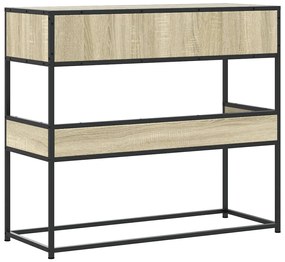 sonoma tölgy színű szerelt fa tálalóasztal 90x35x80 cm