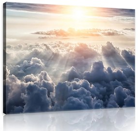 Vászonkép, Napsütés a felhők felett 100x75 cm méretben