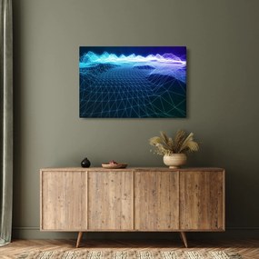 Kép - Hegyek egy számítógépes modellben (90x60 cm)