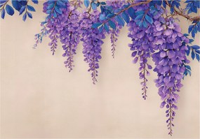 Fotótapéta Virágok Lógó Wisteria Hálószoba Nappali Tapéta Flizelina 350x250