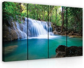 Vászonkép 120x80 Vízesés természet trópusi erdő dzsungel frissesség nyugalom pihenés