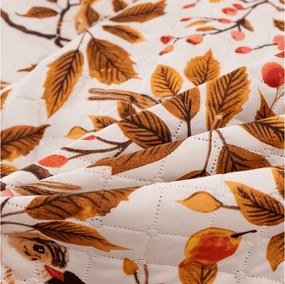 Ágytakaró BIRDS PUMPKIN, barna Méret: 170 x 210 cm