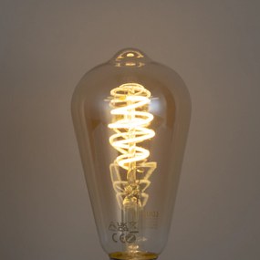 5 darabos intelligens E27 dimmelhető LED izzókészlet ST64 borostyán 4,9W 320 lm 2500K Zigbee