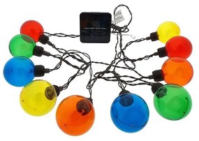 Baterie Centrum LED Napelemes lánc 10xLED/3,65m 600 mAh IP44 többszínű BC0386