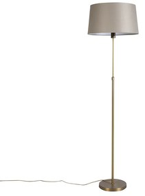 Bronz állólámpa bézs vászonbúrával, 45 cm állítható - Parte