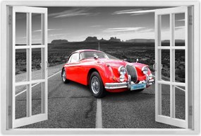 Poszterek 90x60 Piros autó autópálya