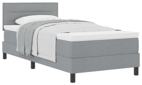 Box Spring Ágy Matrac Kép világosszürke 80x200 cm Szövet