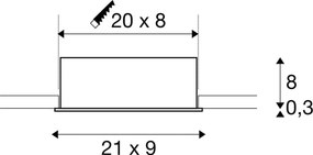 SLV KADUX 1007567 Beépíthető spotlámpa 3x20W/LED 3000K 2350lm IP20
