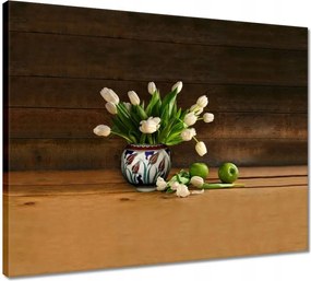 Vászonkép 50x40 Tulipánok vázában