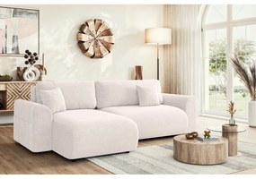 Fehér kinyitható sarokkanapé (variálható) Lorine – Ropez
