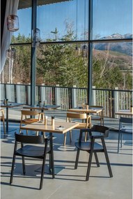 Fekete tölgyfa karfás étkezőszék Flip – Gazzda