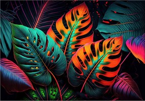 Flizelin fotótapéta Trópusi levelek Monstera zöld 254x184 +ragasztó