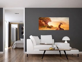 Kép - Zsiráfok Afrikában (120x50 cm)