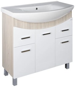 TMP ZX 95 - SONOMA - álló fürdőszobabútor - Sanovit ZENON - 6095 porcelán mosdóval - 97 x 51 cm
