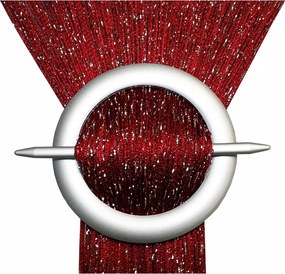 Spagetti függöny Ezüst Szálas spagetti függöny 150x160 cm Bordó ezüsttel