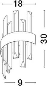 Fali Lámpa Arany CROWN NOVA LUCE 9695220