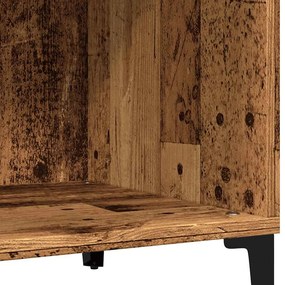 antik fa színű szerelt fa hanglemezszekrény 84,5 x 38 x 89 cm