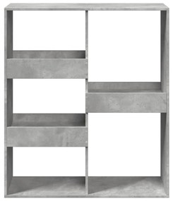 betonszürke szerelt fa térelválasztó 100 x 33 x 115 cm