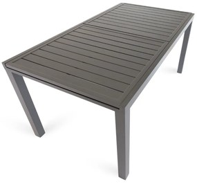 Mirolo kerti asztal, 160–240 × 89 cm, fekete