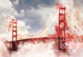 Golden Gate híd poszter, fotótapéta, Vlies (350 x 250 cm)