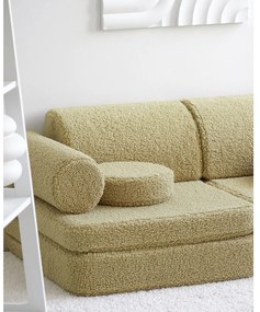 Zöld buklé gyerek kanapé 132 cm Settee – Wigiwama