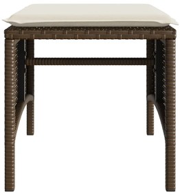 2 személyes barna polyrattan kerti kanapé asztallal/székkel