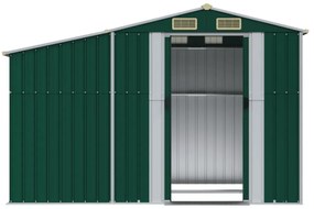 zöld horganyzott acél kerti fészer 277 x 192,5 x 179 cm