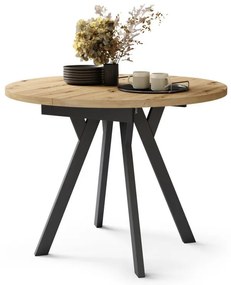 Étkezőasztal ARTUR artisan tölgy/fekete