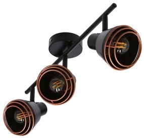 Spotlámpa NERIA 3xE14/40W/230V fekete/réz