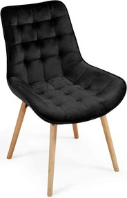 MIADOMODO Étkezőszék készlet 2x Fekete