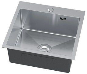 Erga HD, 1 kamrás acél mosogató 480x450x210 mm, acél, ERG-MLS-HD4845