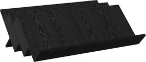 vidaXL Magazin állvány Fekete tölgy 90 x 53 x 28,5 cm Faanyag