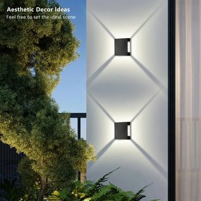 Brilagi - LED kültéri fali lámpa QUADRAY LED/4W/230V fekete IP65