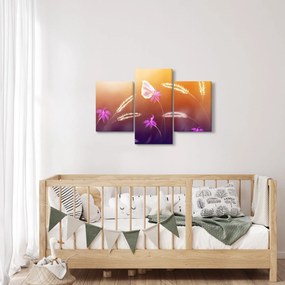 Kép - Rózsaszín pillangó (90x60 cm)