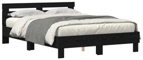 Fekete Ágykeret Fekete tölgy Fa 140 x 190 cm Tartós