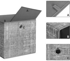 Összecsukható tárolódobozok - 6 db-os csomag