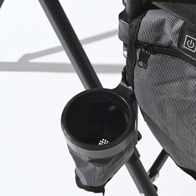 Leziter Premium fűthető karfás horgász szék pohártartóval szürke