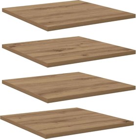 vidaXL Polcos könyvespolc 4 pcs Barna 40 x 40 x 1,5 cm Faanyag
