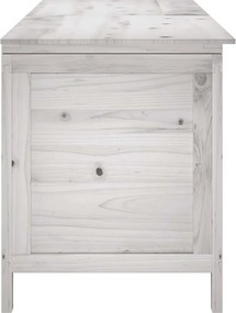 vidaXL fehér tömör fenyőfa kerti tárolóláda 150x50x56,5 cm