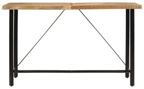 tömör mangófa és vas bárasztal 180 x 70 x 107 cm