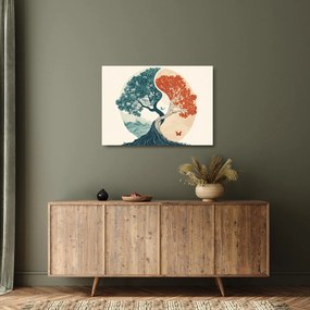 Üveg kép – Energiafa (70x50 cm)