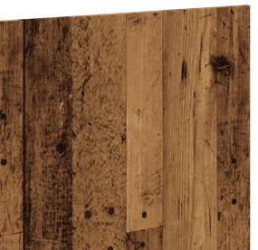 antik fa színű szerelt fa ágyfejtámla 200x1,5x80 cm