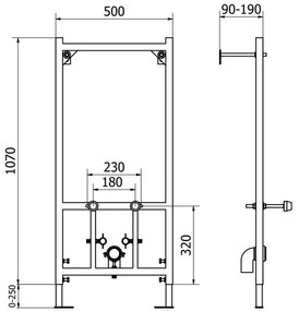 Mexen Fenix B, rejtett bidé modul Rico függő bidével, fehér, 69935724800