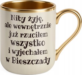 Prémium Bögre Arany Ekrü Él De Belső Ajándék