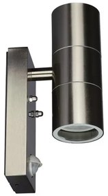 Kültéri fali lámpa érzékelővel 2xGU10/35W/230V IP44