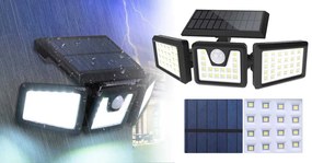 3 paneles elforgatható napelemes lámpa