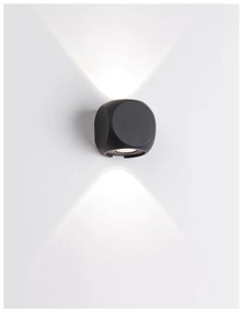 Nova Luce kültéri fali lámpa, fekete, 3000K melegfehér, beépített LED, 1x4W, 285 lm, 9226216