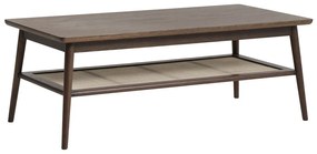 Barna dohányzóasztal tölgyfa dekoros asztallappal 60x120 cm Barrali – Unique Furniture