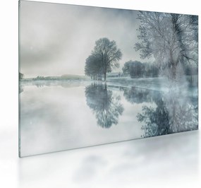 Téli természet képe (üvegen) (70x50 cm)